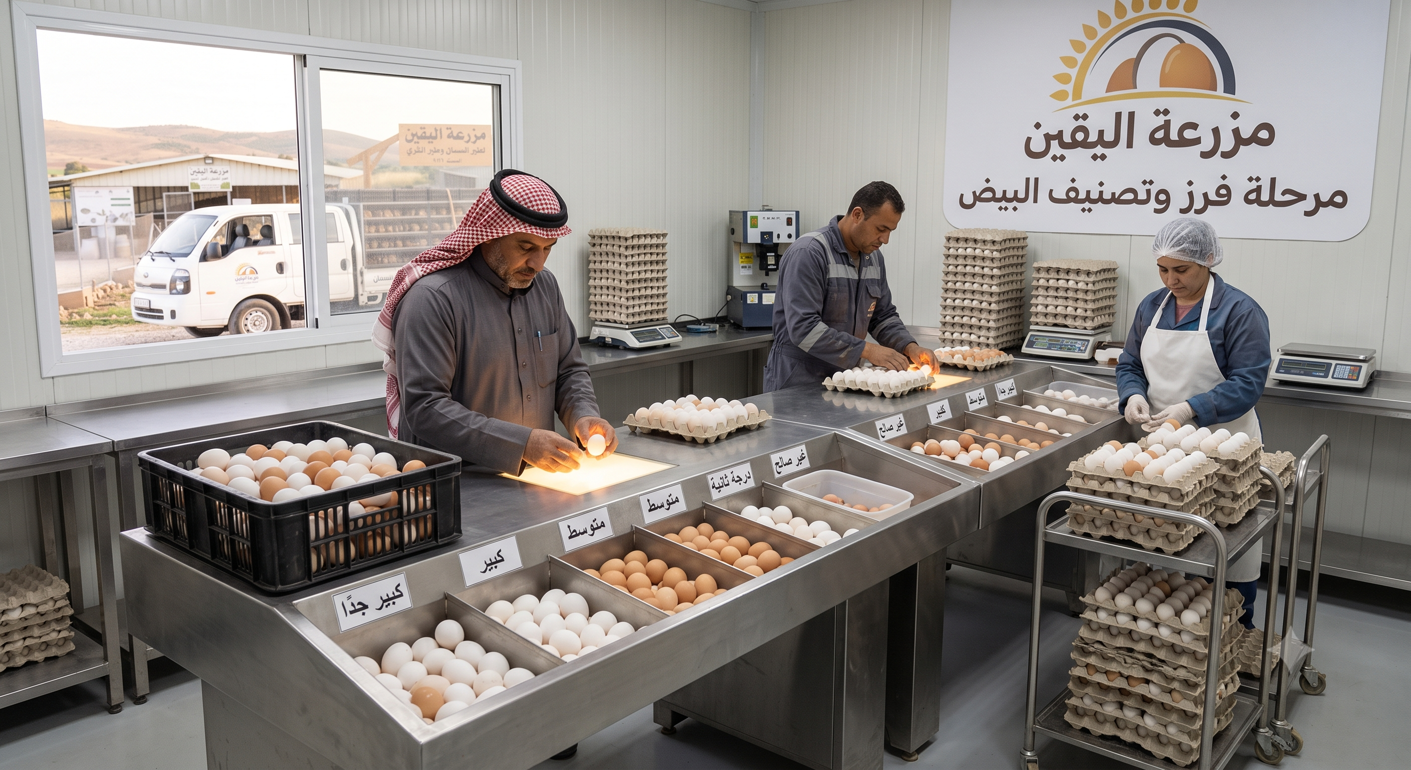 فرز وتصنيف البيض